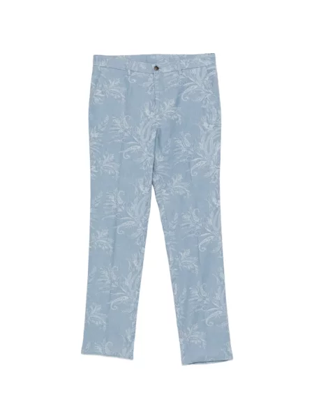 Pantaloni Etro cu imagine cu model paisley albastru