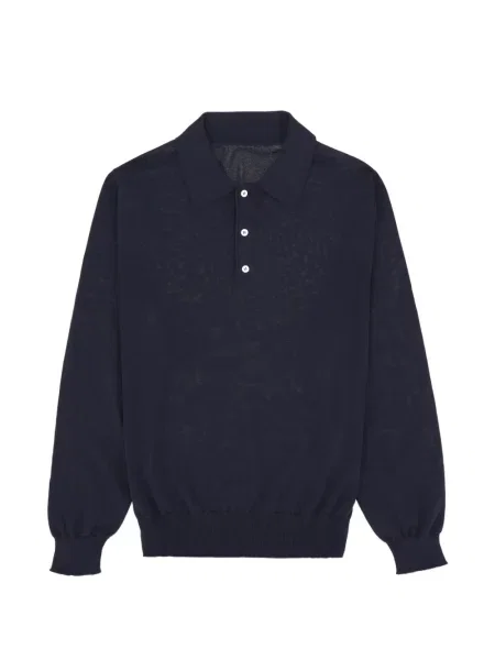 Tricou polo Fortela lung albastru