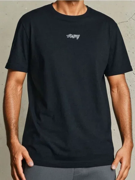 Sinsay koszulka z nadrukiem czarny