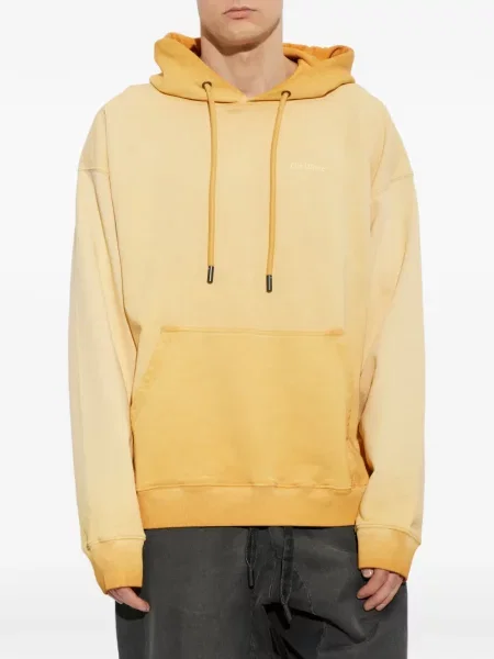 Hanorac cu glugă Off-white cu imagine alb