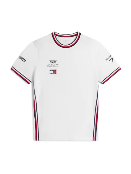TOMMY HILFIGER Tricou Bottas Replica roșu / negru alb