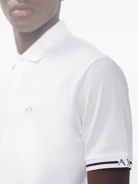 Polo Armani Exchange με σχέδιο λευκό