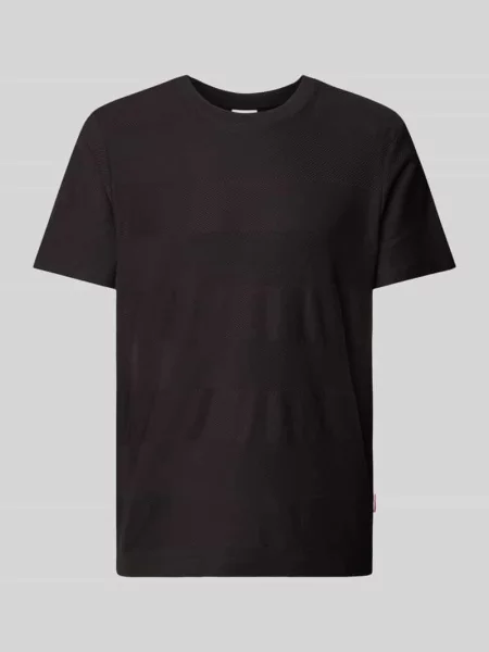 T-shirt z fakturowanym wzorem model ‘Ismet’ Joop! Jeans czarna