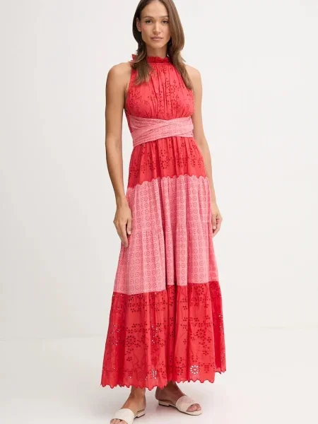 Pedro del Hierro sukienka maxi rozkloszowana czerwony