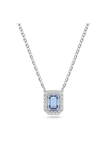 Lniany naszyjnik Swarovski szary