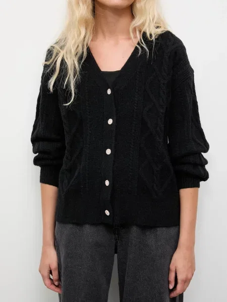 Кардиган з кашеміром Answear.LAB чорний