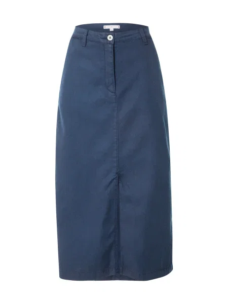 Tommy Hilfiger Midi suknja Co Blend Midi Skirt tamnoplava