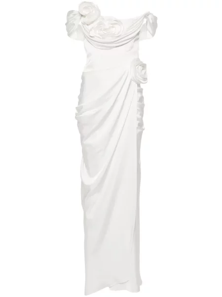 Rochie Ana Radu cu model floral drapată