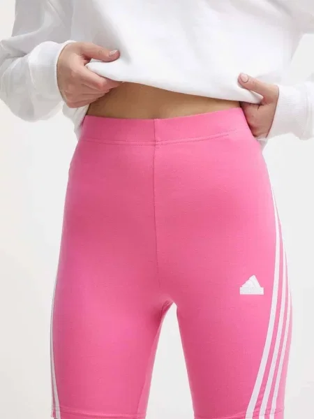 Kraťasy adidas růžová s aplikací high waist