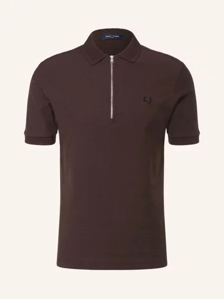 Fred Perry Polokošile Z Piké tmavě hnědá