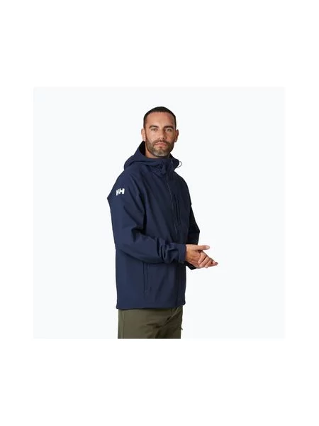 Куртка Helly Hansen с капюшоном софтшелл синяя