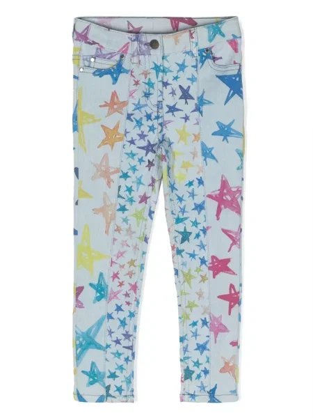Jeansy straight leg dziecięce Stella Mccartney niebieskie