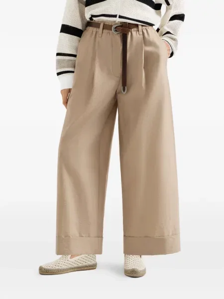 Pantaloni Brunello Cucinelli din poplin