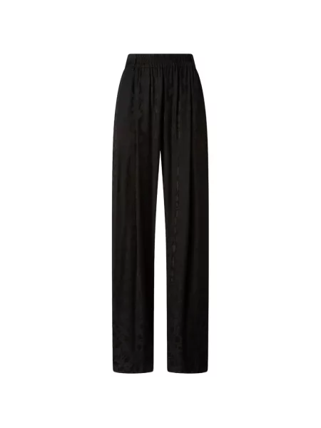 Pantaloni Pinko cu model floral din jacard negru