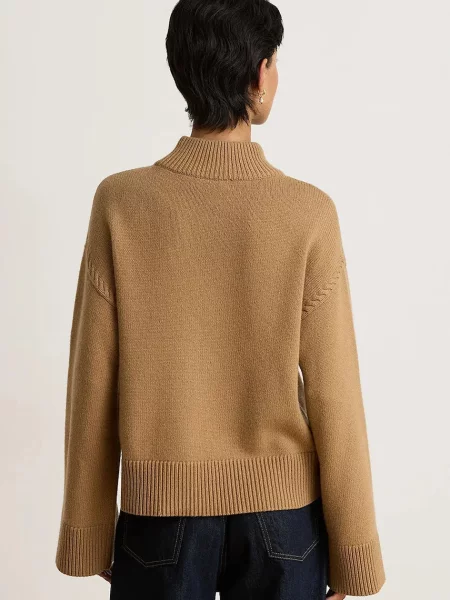 Lauren Ralph Lauren pulover z volno rjava