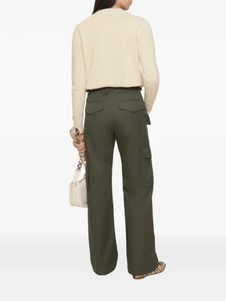 Pantaloni cargo Burberry în carouri verde