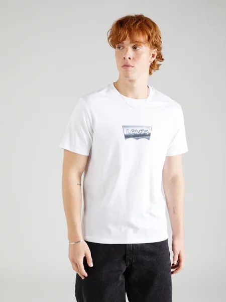 Levi's majica za muškarce od pamuka GRAPHIC CREWNECK bijela
