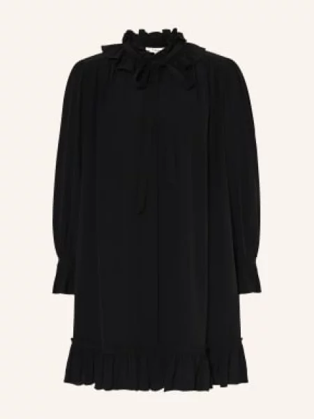 Chloé Sukienka Koktajlowa Z Jedwabiu schwarz czarna