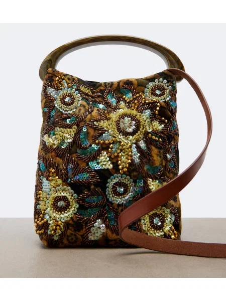 Top Dries Van Noten cu model floral din jacard