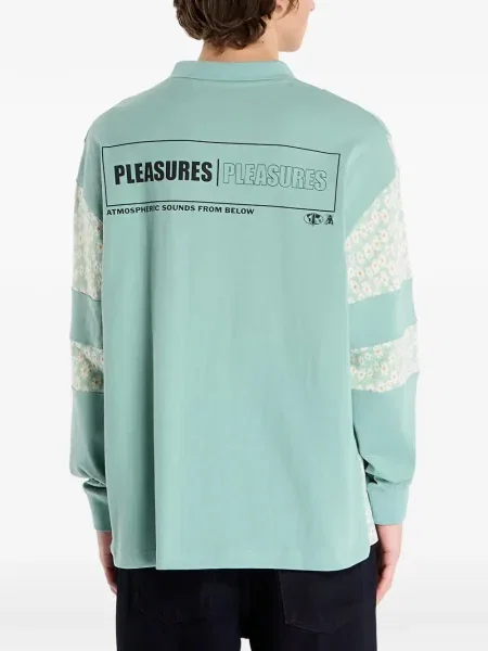 Hanorac Pleasures cu model floral cu decolteu în V verde