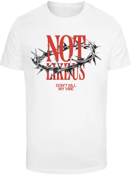 Mister Tee Tricou Crown Of Thorns grej / sângeriu / negru alb