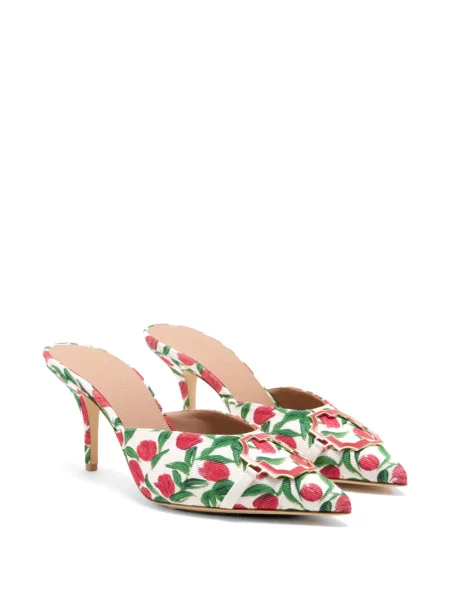 Papuci tip mules Malone Souliers alb