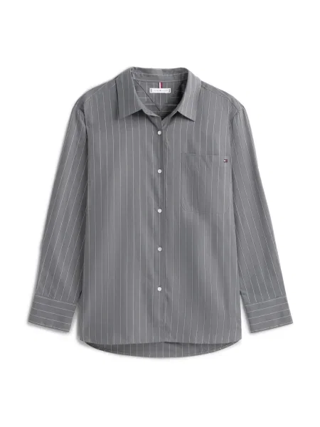 TOMMY HILFIGER Bluza temno siva bela