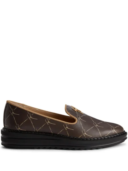 Pantofi loafer Giuseppe Zanotti din piele maro