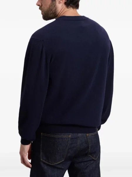 Pulover Woolrich cu decolteu rotund albastru