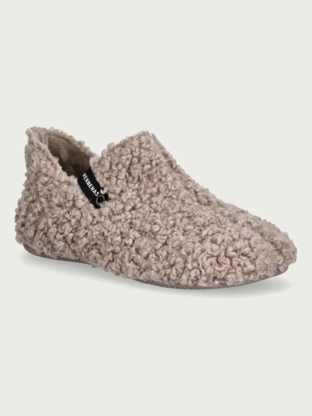 Verbenas papuci de casă pentru femei YOI CURLY bej