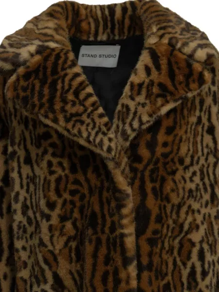 Palton Stand Studio cu imagine cu model leopard maro