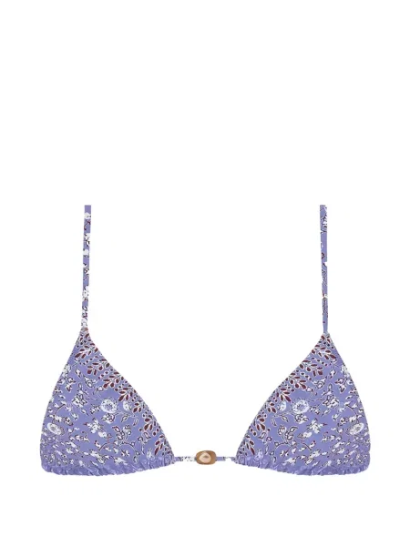 Bikini Tropic Of C w kwiatki fioletowy