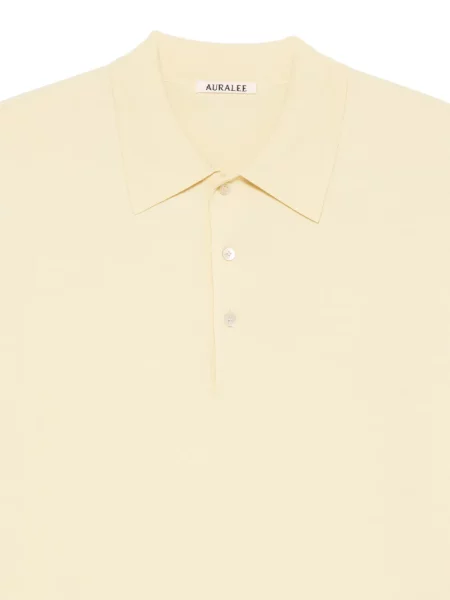 Scurt tricou polo Auralee galben