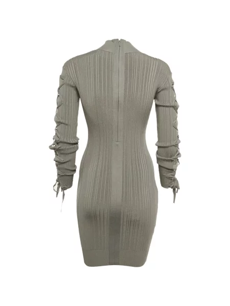 Rochie mini Hervé Léger tricotate gri