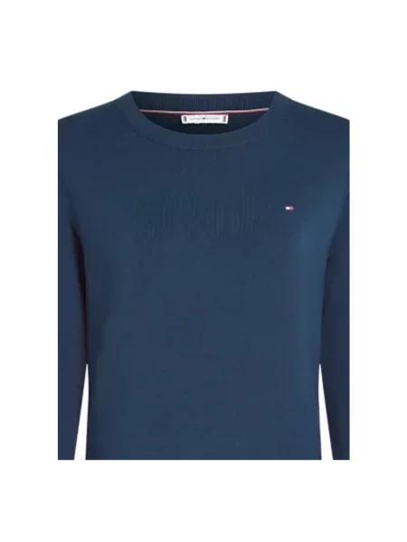 Sweter Tommy Hilfiger z dżerseju niebieski