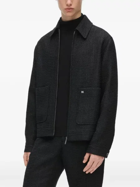 Bouclé geacă Karl Lagerfeld negru