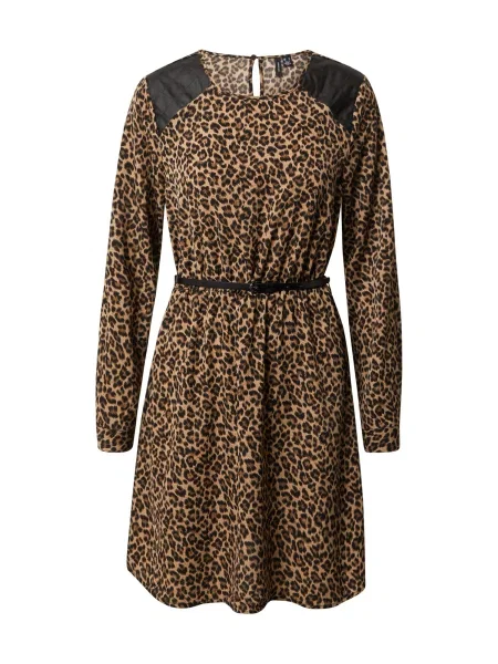 VERO MODA Rochie SERENA maro deschis / maro negru