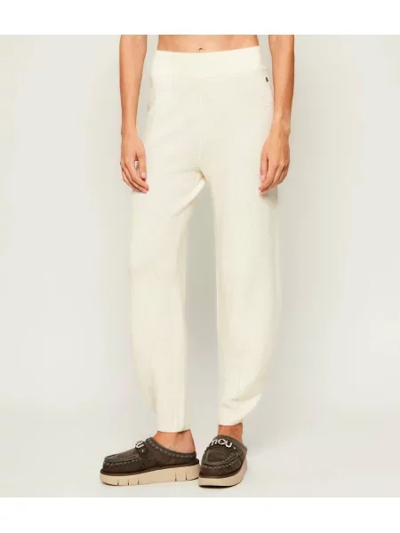 Bogner De lână pantaloni de tricot Luana alb
