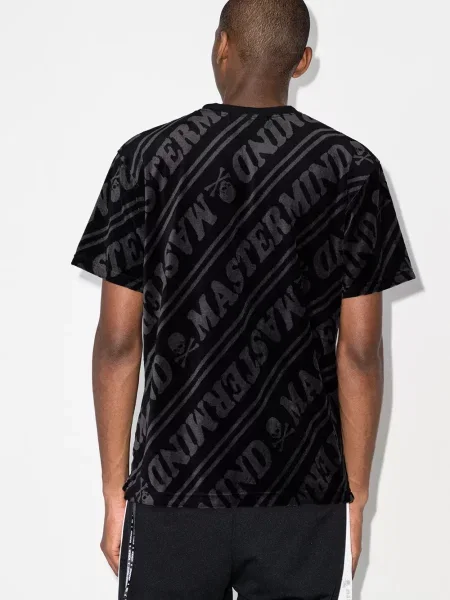 Tricou Mastermind Japan din velur cu imagine gri