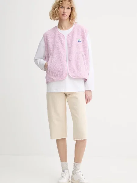 American Vintage szorty jeansowe beżowe