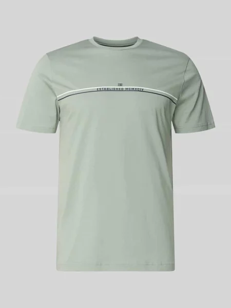 T-shirt o kroju regular fit z nadrukiem z logo Christian Berg Men