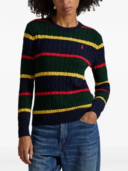 Cu centură curea Polo Ralph Lauren tricotate cu dungi albastru
