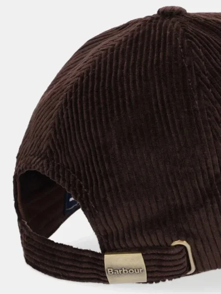 Вельветова кепка Barbour Preston Cord коричневий