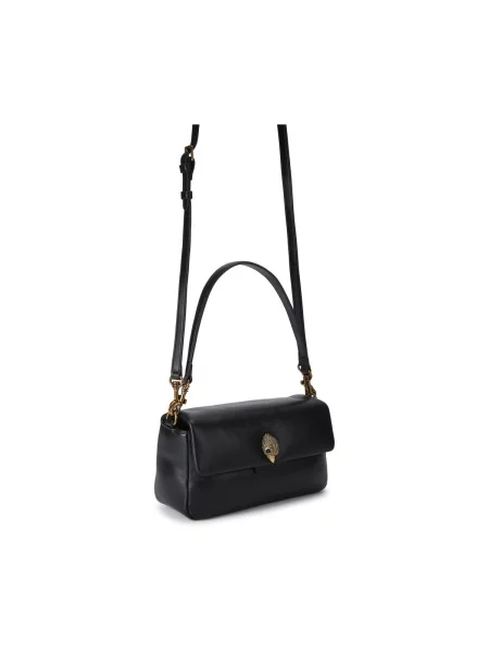 Kurt Geiger London geantă poștaș de damă cu imitație de piele Oxford negru