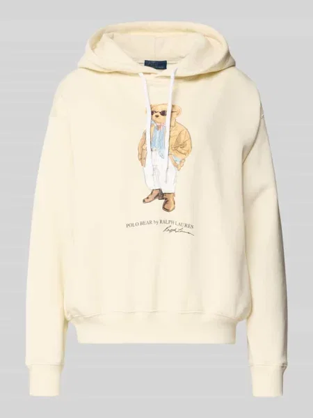 Bluza z kapturem Polo Ralph Lauren polarowa beżowa