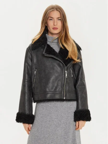 MAX&Co. Geacă de piele negru