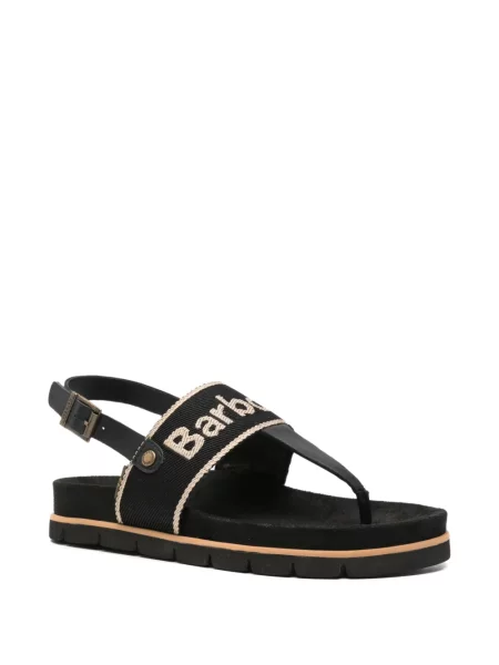 Sandale Barbour cu broderie slingback negru