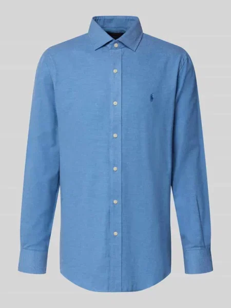 Koszula casualowa o kroju regular fit z mieszanki bawełny Polo Ralph Lauren niebieska