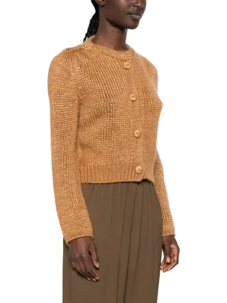Cardigan Forte_forte tricotate chunky maro