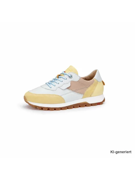 Sneakersy Lloyd skórzane żółte